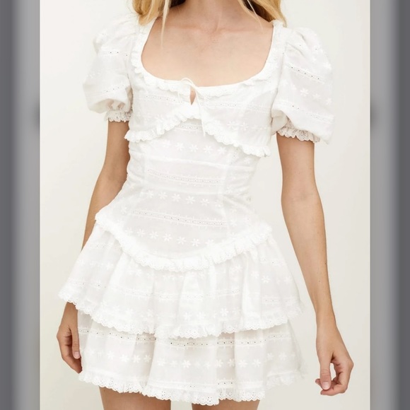 For Love And Lemons Dresses For Love Lemons Iris Eyelets Cutouts Mini Dress Poshmark